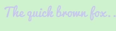 Image with Font Color C8C8EE and Background Color CEF2CE